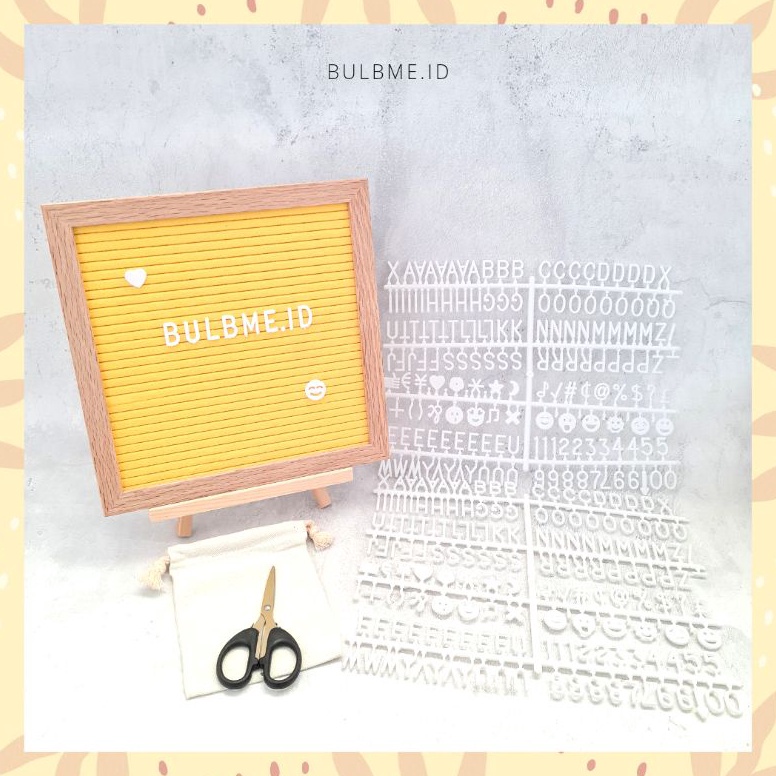 

Felt premium letter board yellow papan nama bayi kuning Murah