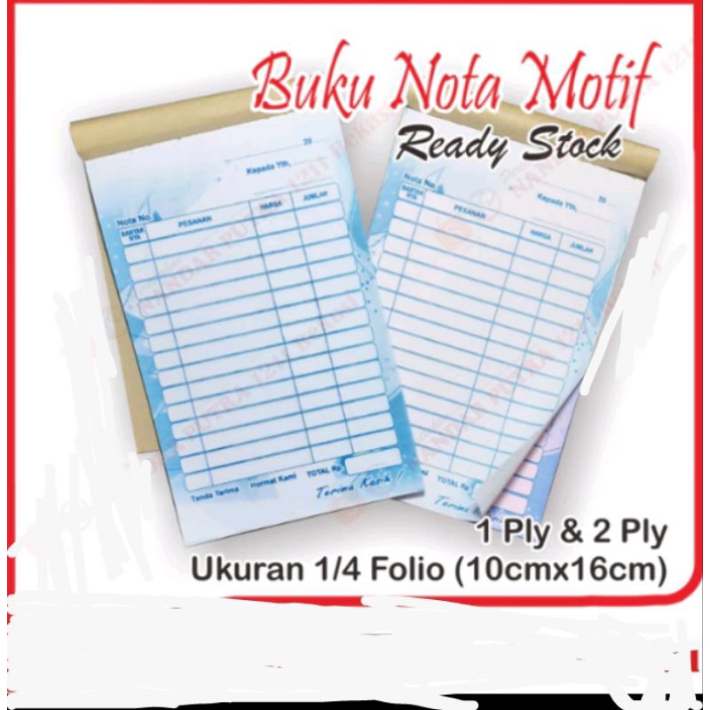 

Nota Kontan Motif Ready Stock/Nota Kontan 1ply/Nota Kontan 2ply