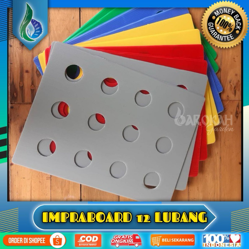 IMPRABOARD TUTUP BAK HIDROPONIK 12 LUBANG