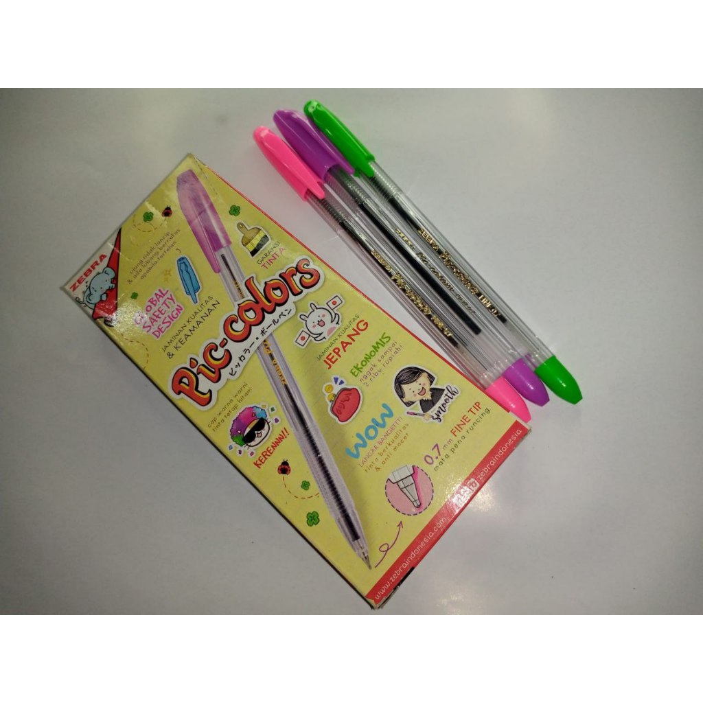 

ZEBRA PIC-COLOURS SATU PAK ISI 12 0,7 mm