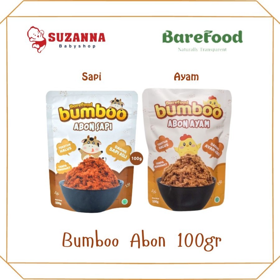 

Barefood Bumboo Abon Sapi & Abon Ayam 100gr - MPASI Non MSG