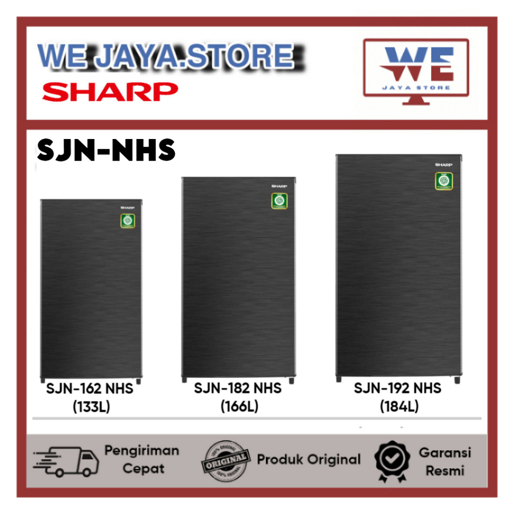 KULKAS SHARP 1 PINTU KIREI SERIES SJN-162NHS |SJN-182NHS|SJN-192NHS