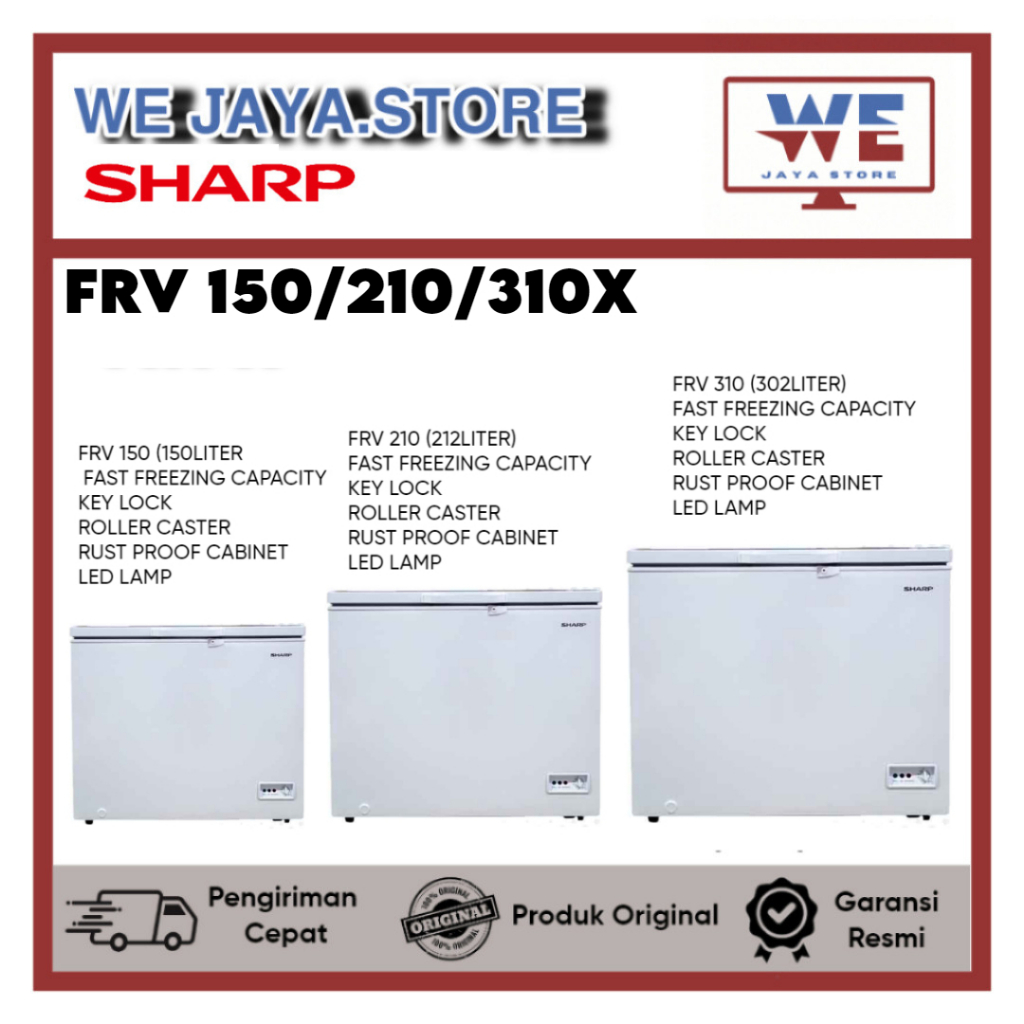CHEST FREEZER SHARP FRV-150X|FRV-210X|FRV-310X