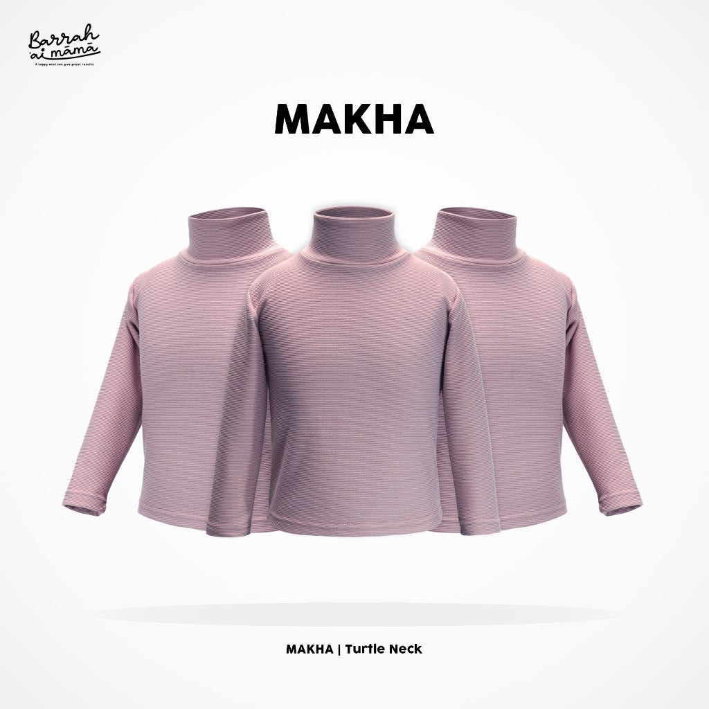 Barrahaimama - Makha Turtleneck Rib Anak Lengan Panjang Long Top Turtleneck Atasan Anak