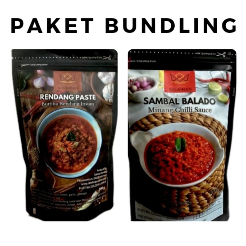 

Bumbu Rendang Instan 200gr + Sambal Balado 200gr