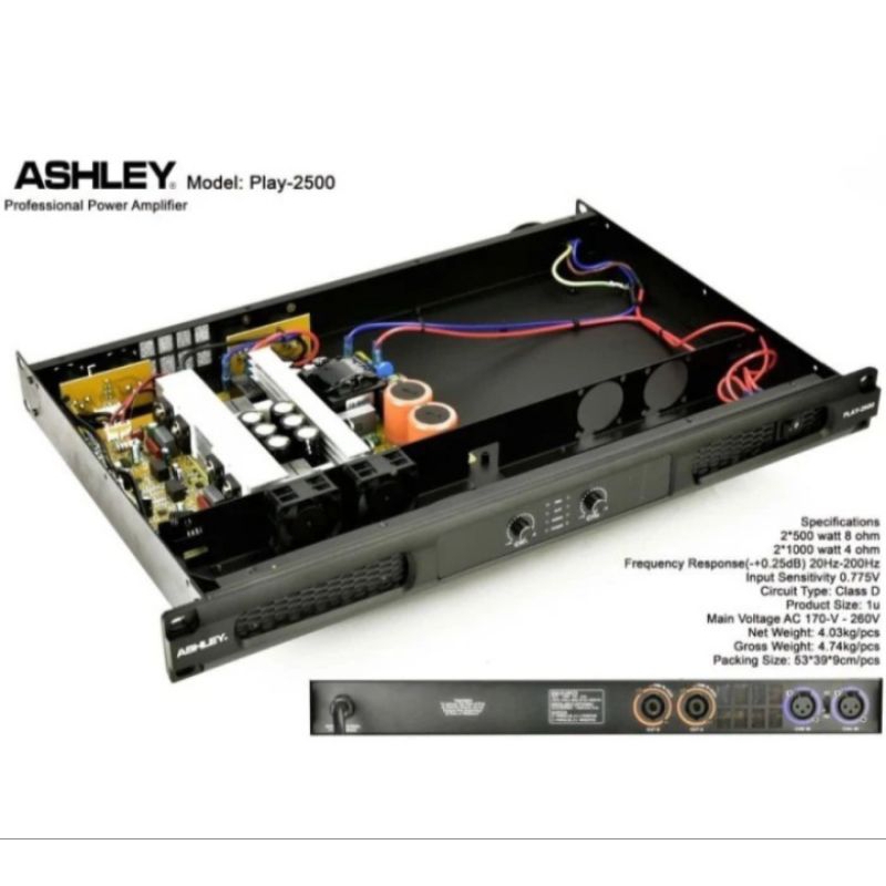 Power ashley play 2500 Original Amplifier 2 Class D