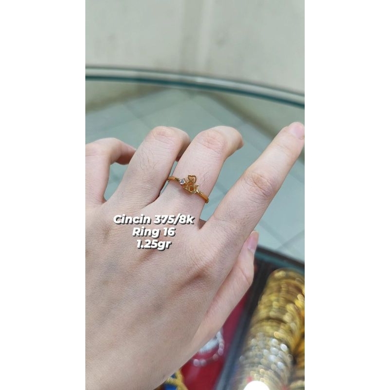 CINCIN EMAS 375/8K CINCIN EMAS ASLI CINCIN EMAS MUDA CINCIN EMAS DOGLOVERS CINCIN EMAS MOTIF DOGGY C