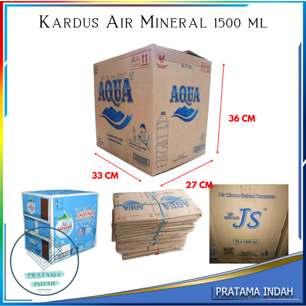 

KARDUS KOSONG AIR MINERAL BOTOL UKURAN 1500 ML - KARDUS AQUA BOTOL - KARDUS AIR BOTOL