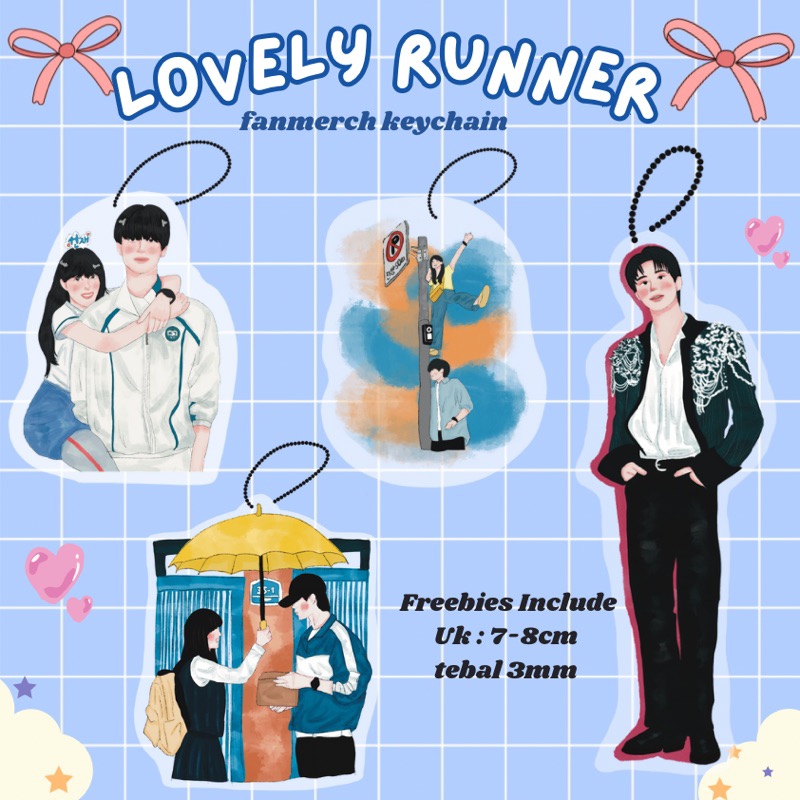 fanmerch keychain lovely Runner / Keychain lovely Runner / byeon woo seok / kim hye yoon