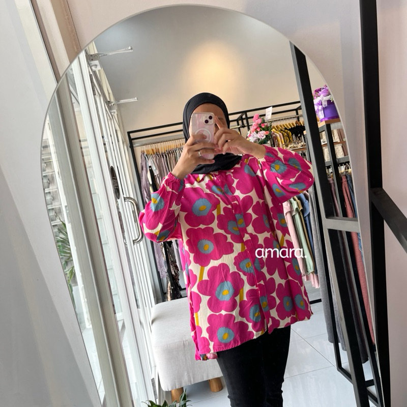 AMARA | Pattern Series Shirt | Kemeja Pattern | Kemeja Wanita | Kemeja Jumbo