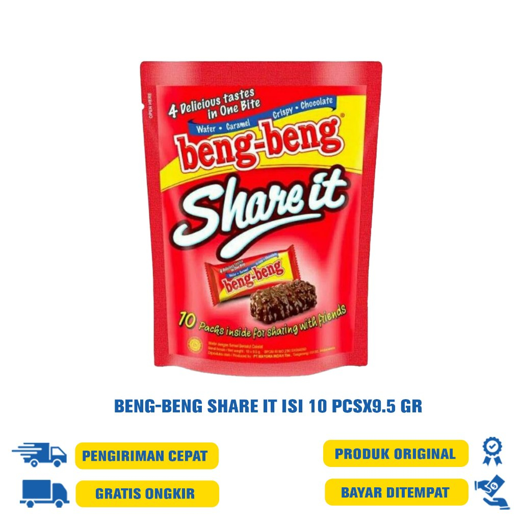 

BENG-BENG SHARE IT ISI 10PCS X9.5G/CEMILAN COKLAT/MURAH