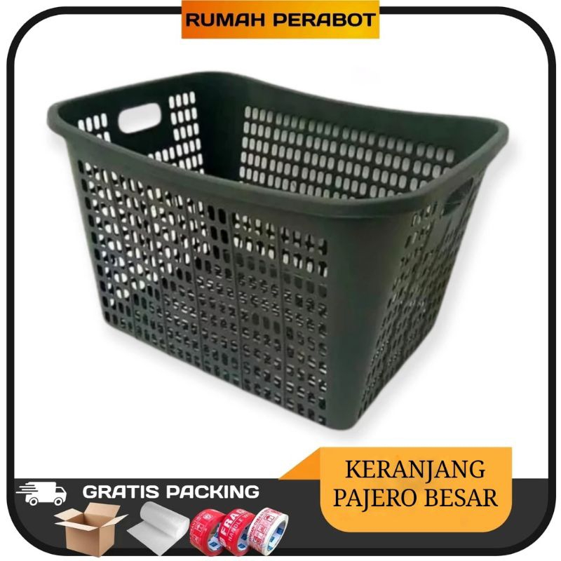 KERANJANG PAKAIAN BAJU KOTOR LAUNDRY ABU/ RIGEN SERBAGUNA / KERANJANG PAJERO JUMBO