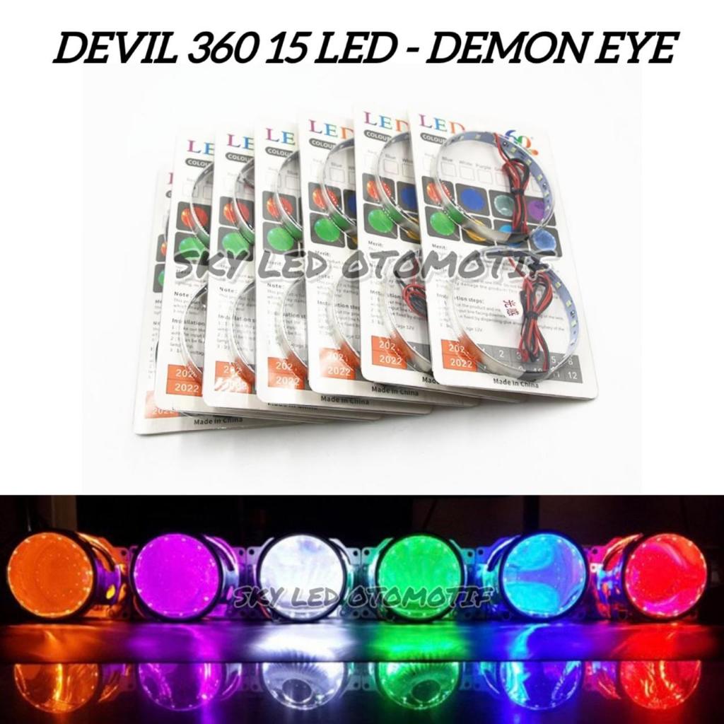 Devil Eye 360 15 Led / Demon Eye 360 Biled / Devil Eye 360  Biled Projector Harga 1 Pcs