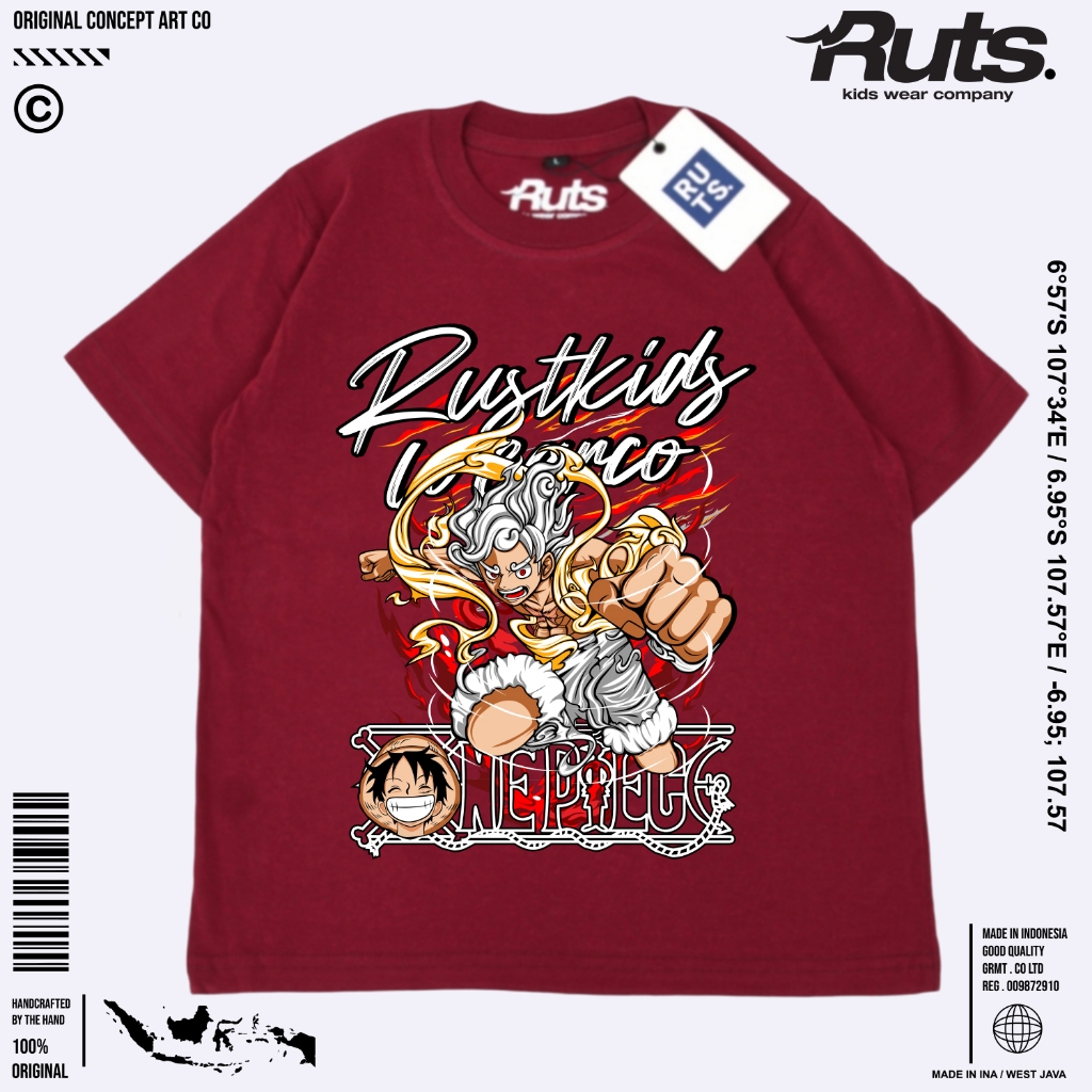 Kaos Distro Anak Ruts Kids One Piece 02 - Original Cotton Combed 30s