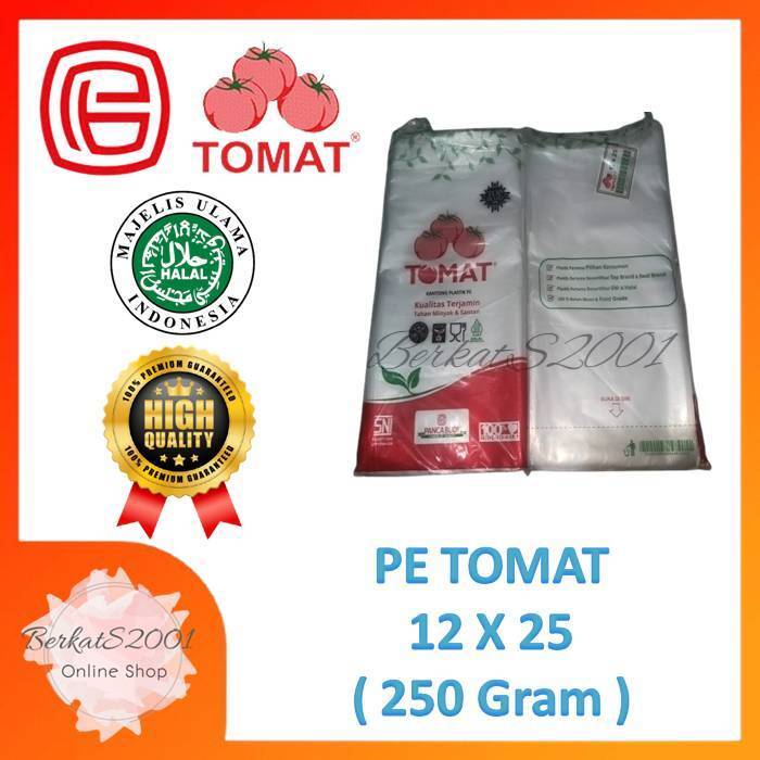Plastik Tomat 12x25 / PE Tomat 12x25 / Plastik 1/2 Kg / Plastik Es Tomat 12x25 ( Eceran )