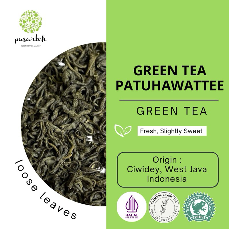 

[ Pasarteh Sample Pack ] Green Tea Patuhawattee | Green Tea I Teh Hijau Patuhawattee I Loose Leaf Tea I Teh I Daun Teh