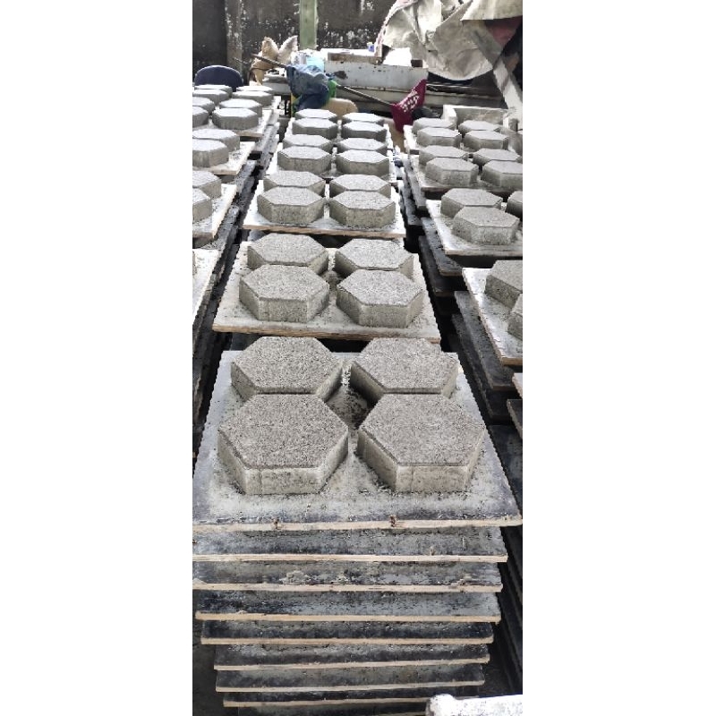 paving block segi enam natural 6 cm paping blok paving mesin murah paving abu segi 6