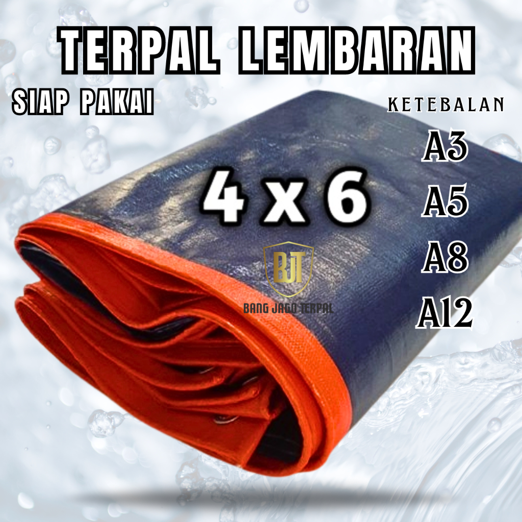 Terpal 4x6 meter A5 A8 A12 tebal Penutup Barang Jualan Atap Tenda Truk Jemuran Padi murah cap Gajah