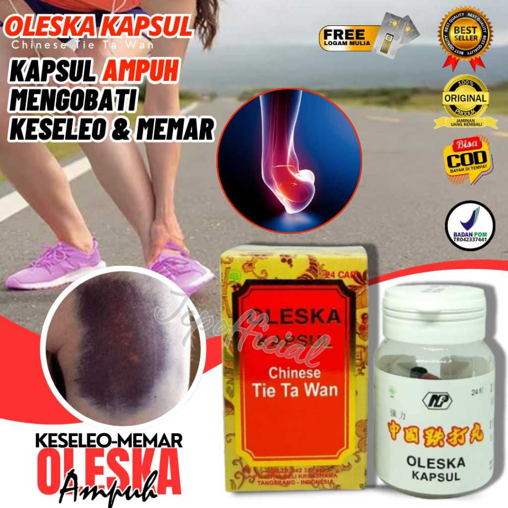 OLESKA KAPSUL CHINESE TIE TA WAN TIEH TA WAN TIETAWAN MEMAR KESELEO CEDERA BENTURAN LUKA ORIGINAL