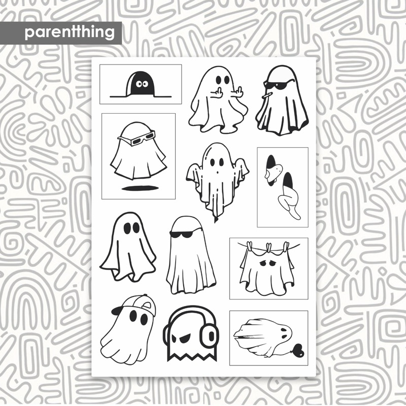 

Sticker Aesthetic Case Hp Ghost Hantu