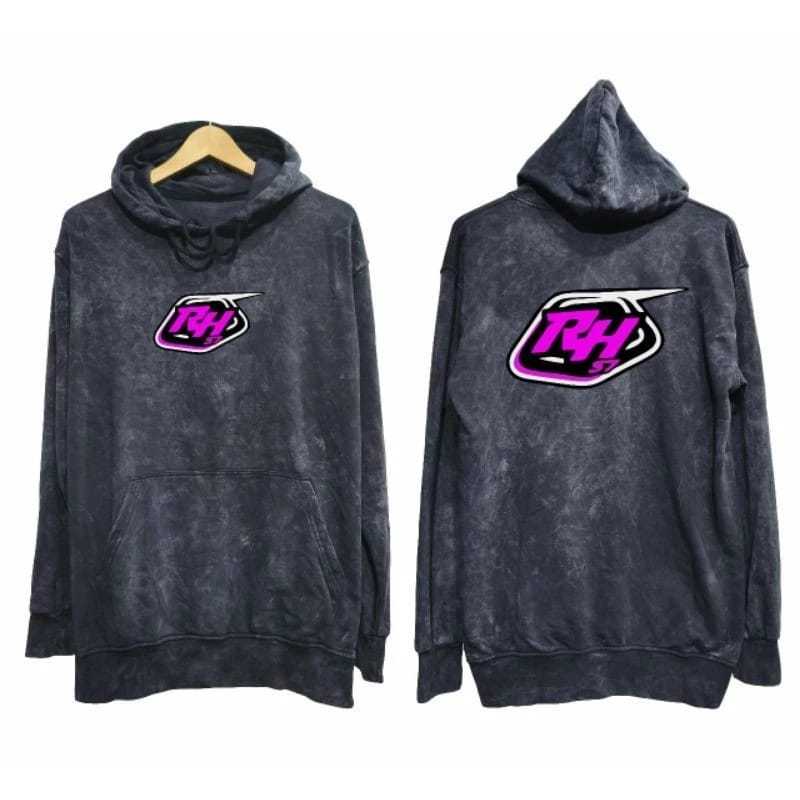 RH 57  Sweater Hoodie Washing Black Sandwash Original Pullover Pria Wanita Jumper Best seller