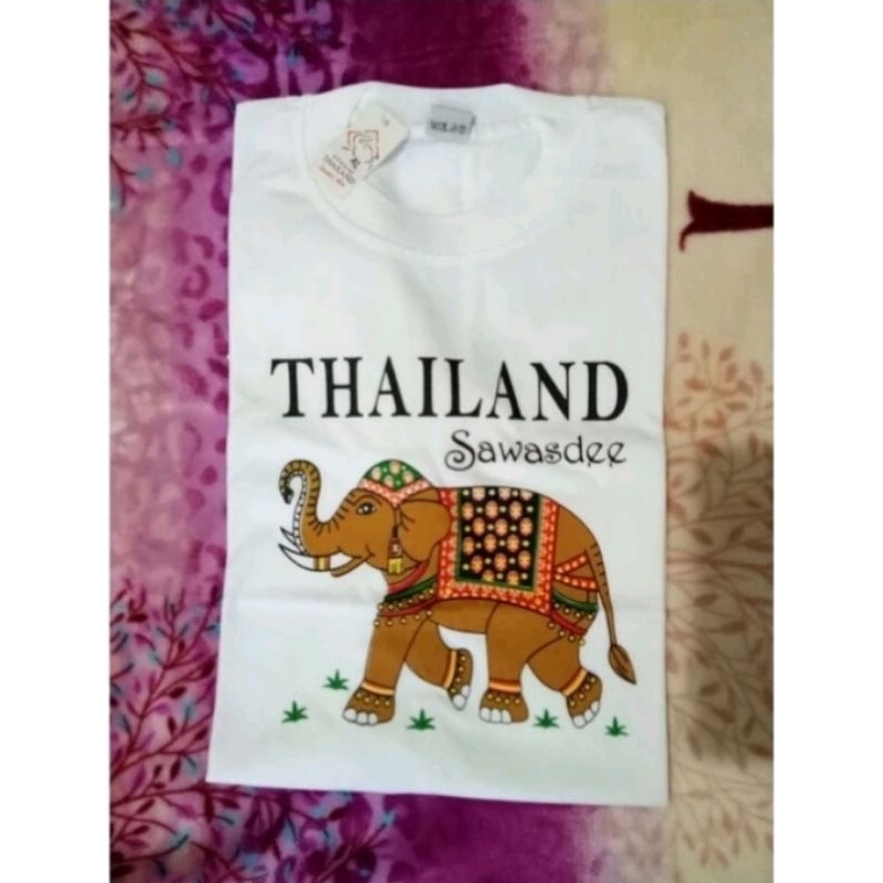 KAOS THAILAND GAJAH SAWADEE Souvenir kaos / kaus oleh oleh negeri / negara Bangkok - Thailand