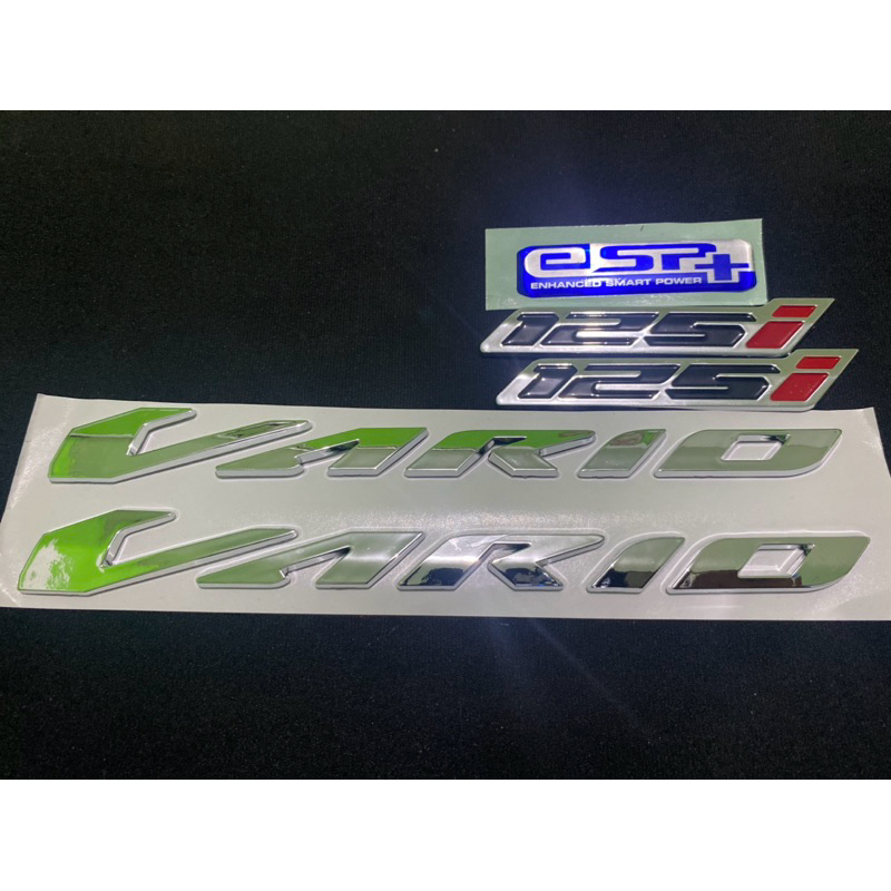 emblem timbul vario new set 125i logo timbul 3d vario new 125i 4pcs satu set warna silver