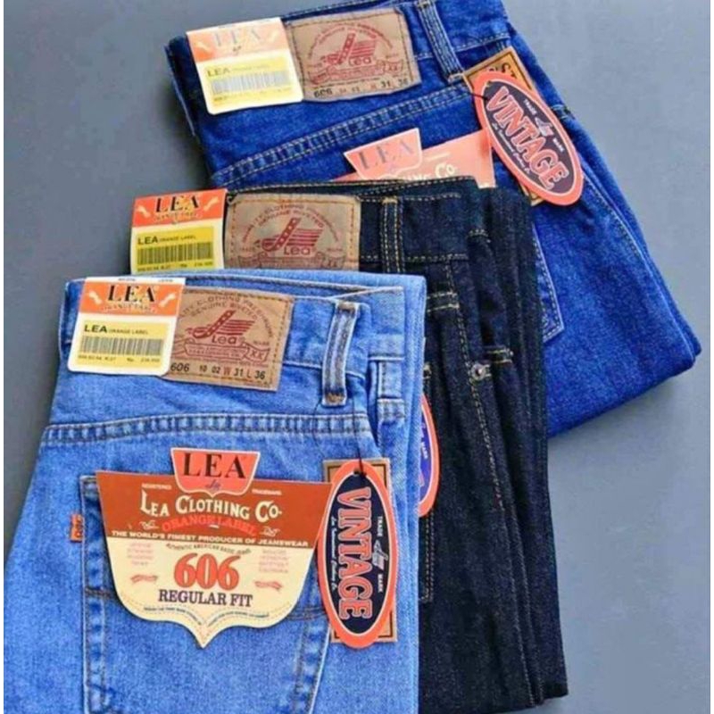 Celana Jeans Pria Lea 606 Standar Reguler Grade Ori Super