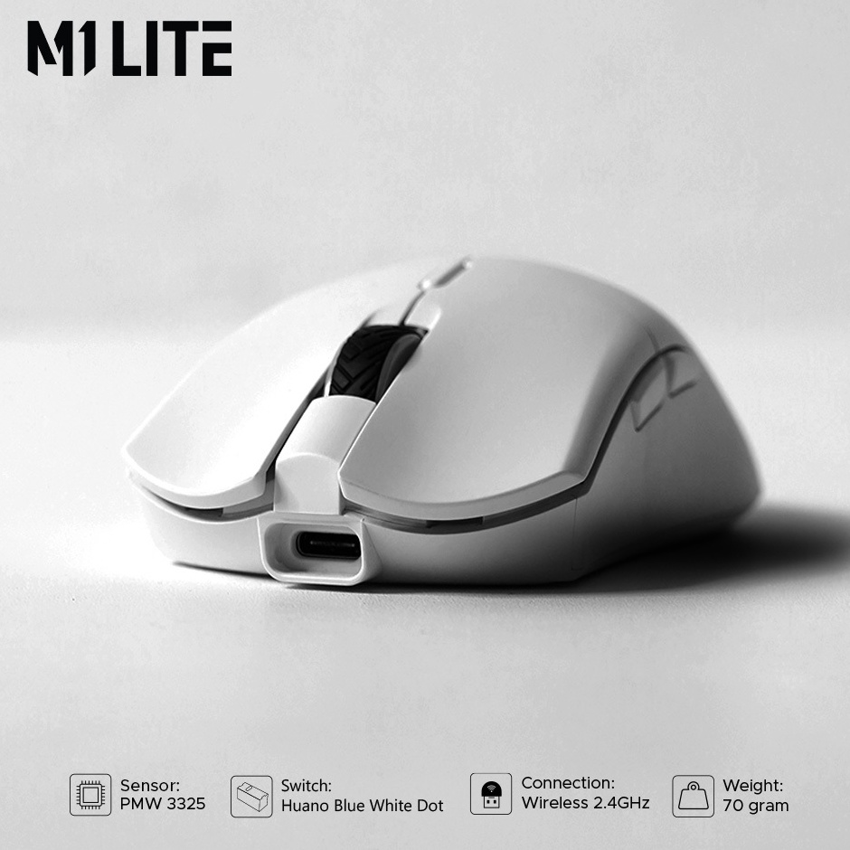 Best Product Noir M1 Lite Wireless Lightweight Gaming Mouse PMW 3325
