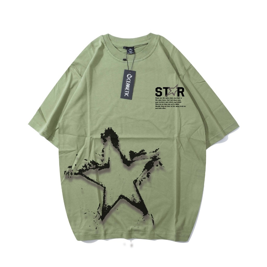 Oceanetic Kaos Streetwear Oversized Star Green