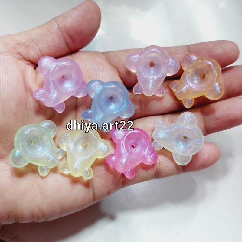4 pcs manik pesawat 3D GID glow in the dark