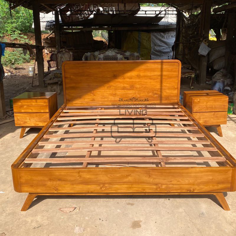 Dipan Set Kayu Jati Set Tempat Tidur Ranjang Tidur Divan Bedframe Kayu Jati