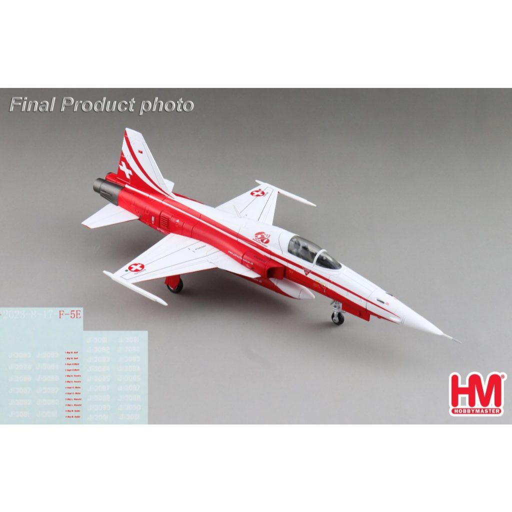 Diecast Pesawat Jet Tempur F-5 E F-5E Tiger II Hobby Master Skala 72 Swiss Aerobatic Team