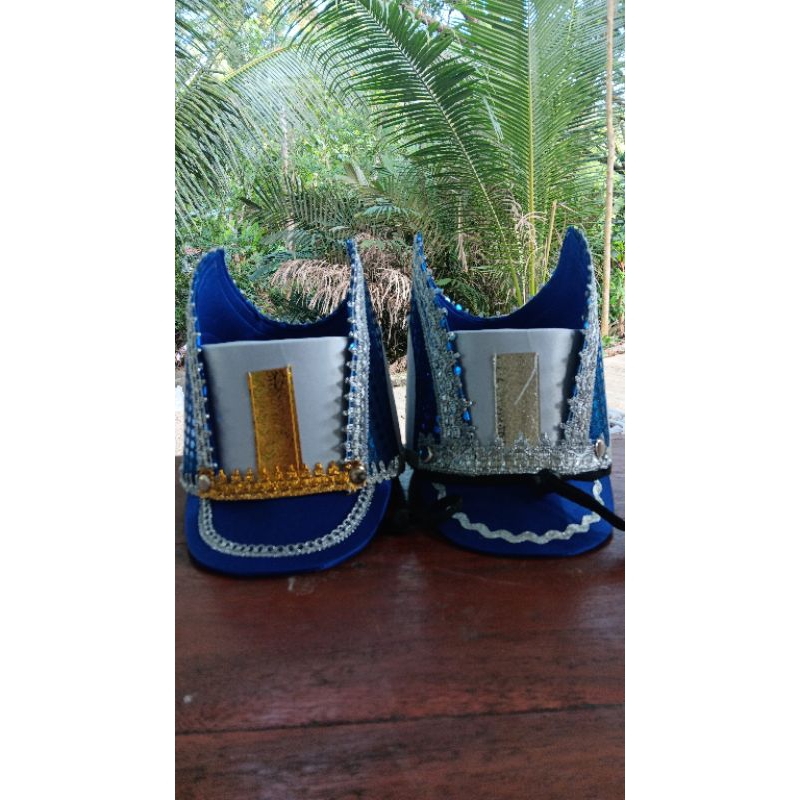 topi mayoret biru putih