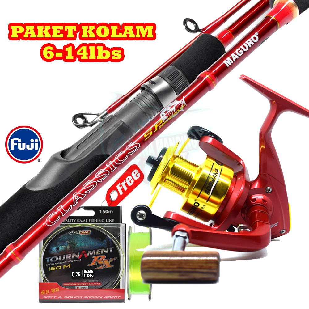 Paket Mancing Galapung 1 Set | Joran MAGURO CLASSIC 602MLS + Reel MAGURO AROWANA 2000 + Senar CORDIA