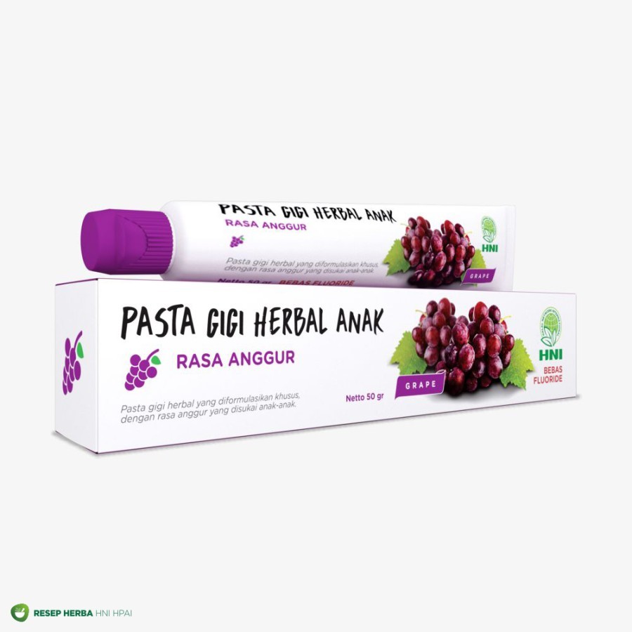 Pasta Gigi Herbal Anak Rasa Anggur 100% Garansi Asli Produk HNI HPAI