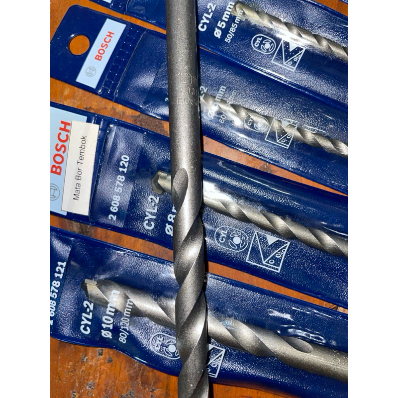Mata Bor Beton/Tembok merk BOSCH 4 Varian 4mm 6mm 8mm 10mm 12mm