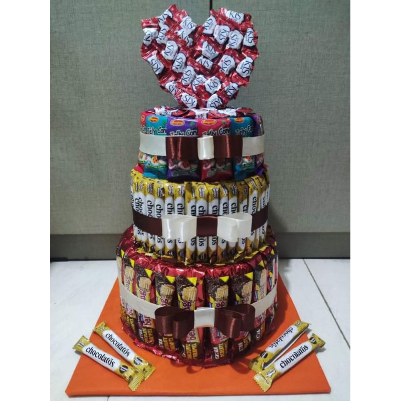 

Snack tower/ulang tahun/Snack bentuk kue/Snack pesta