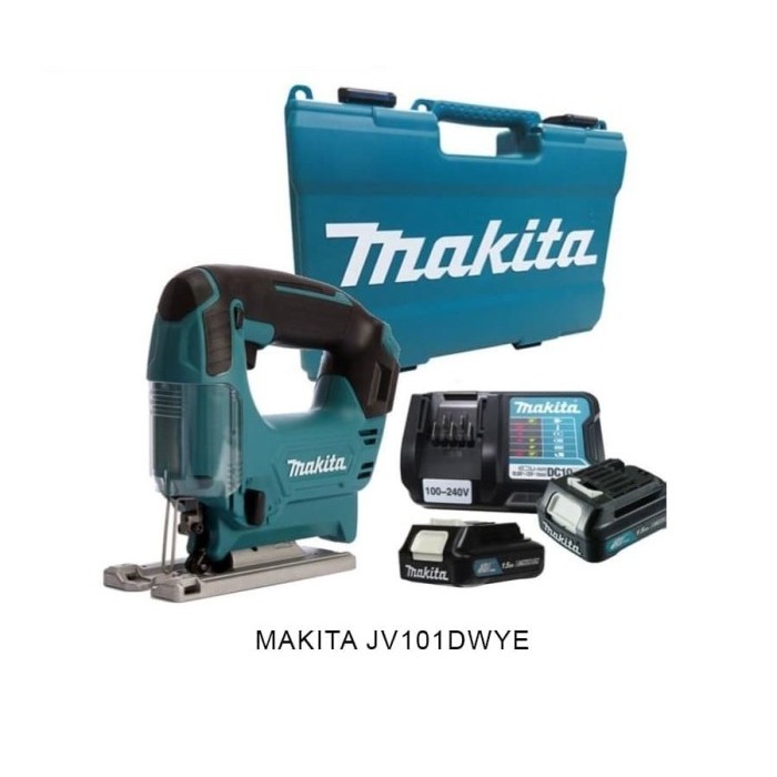 Makita JV 101 DWYE Mesin Gergaji Cordless Jigsaw Baterai Makita JV101DWYE