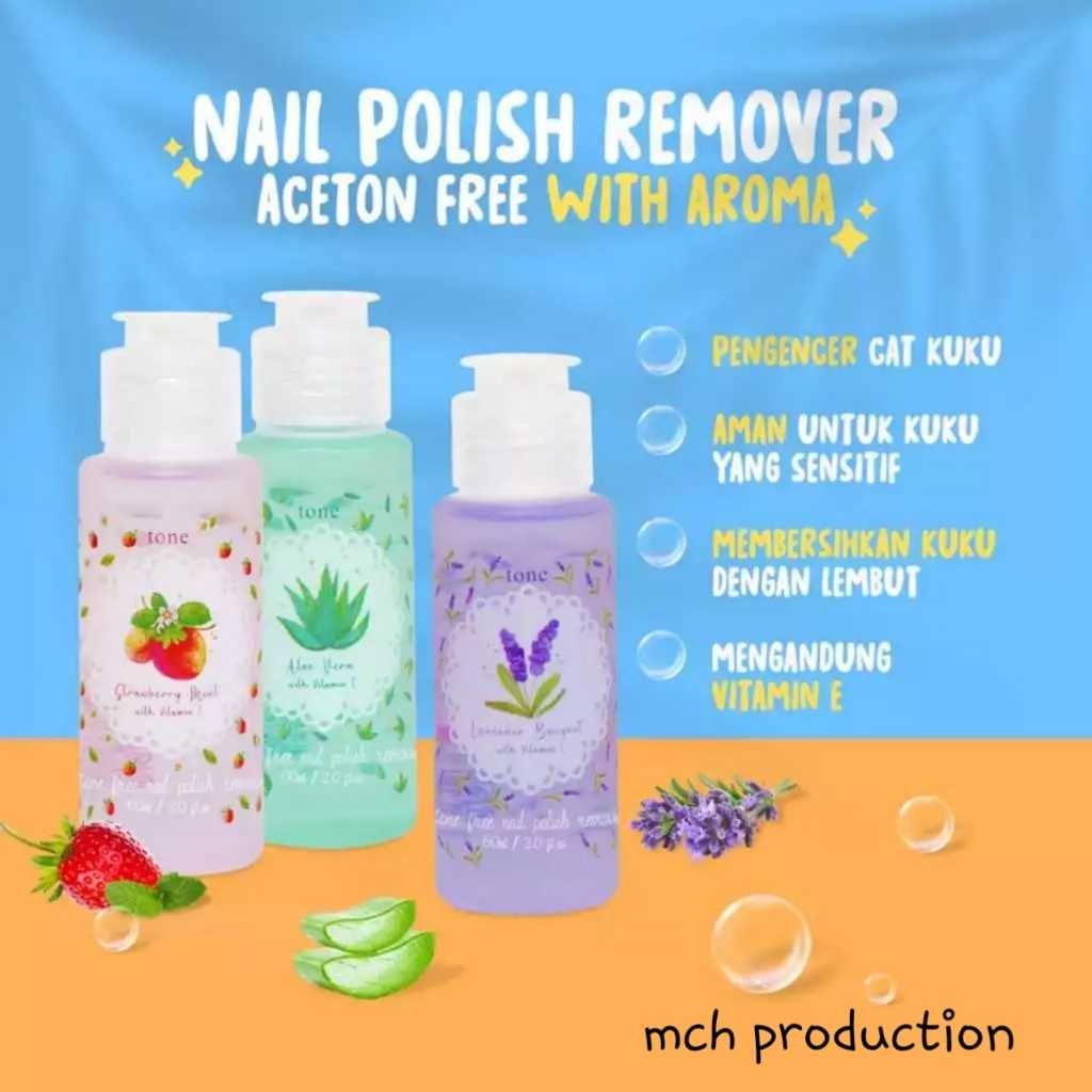 ( 1 PCS ) TONE NAIL POLISH REMOVER ACETON FREE WITH AROMA / ASETON PEMBERSIH KUTEK