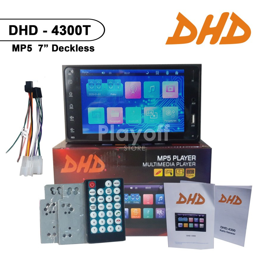 Tape Mobil Double Din Plug n Play Toyota DHD 4300 7 Inch Deckless