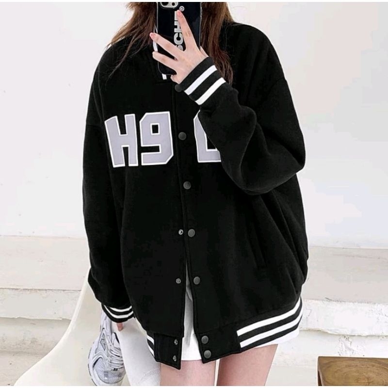 H909 BASEBALL JAKET OVERSIZE WANITA / JAKET VARSITY OVERSIZE / JAKET BASEBALL