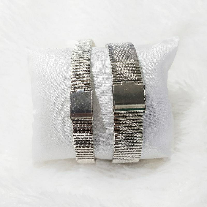Rantai mesh jam tangan silver size 16mm