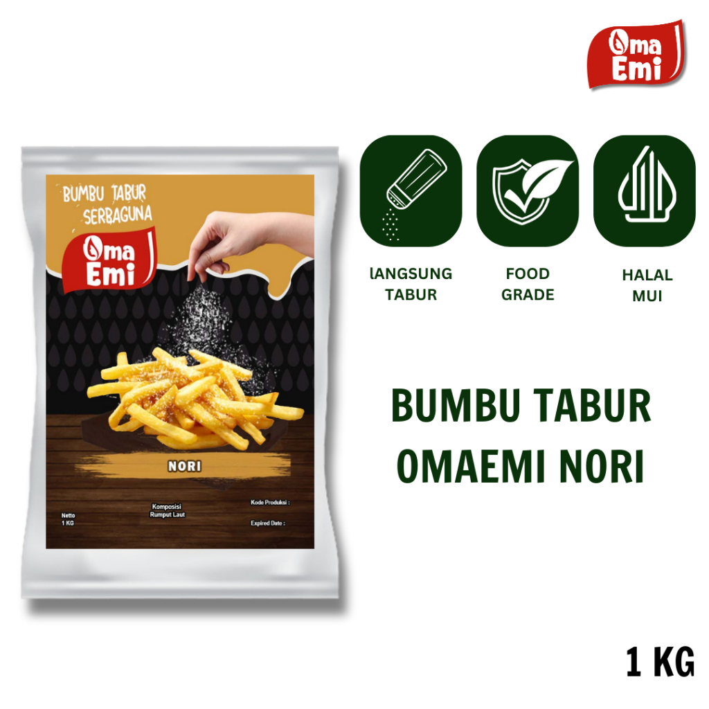 

BUMBU TABUR NORI KEMASAN 1KG FOOD GRADE