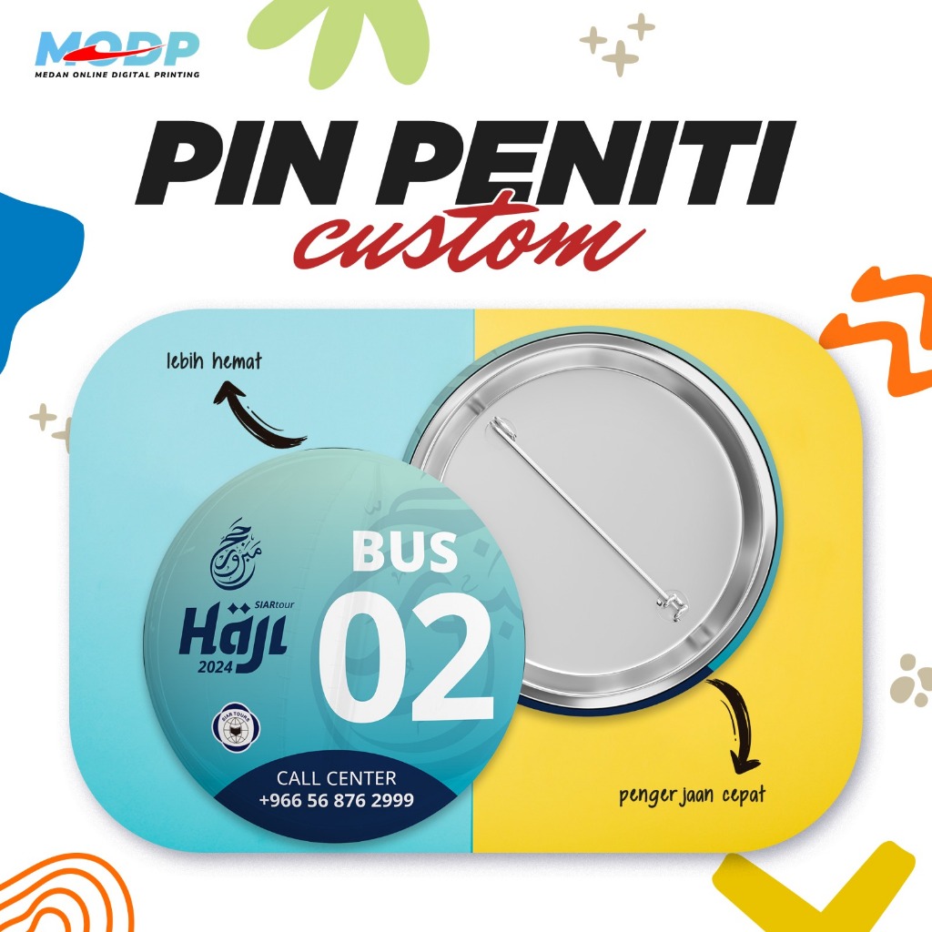 Cetak Pin Bros Custom Satuan Peniti Souvenir Partai | Almamater Sekolah | Custom Design Murah