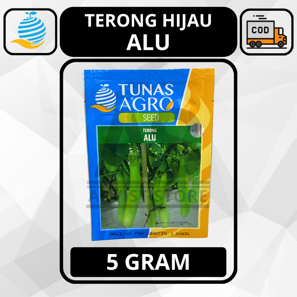Benih Terong Hijau ALU 5 Gram Tunas Agro Seed