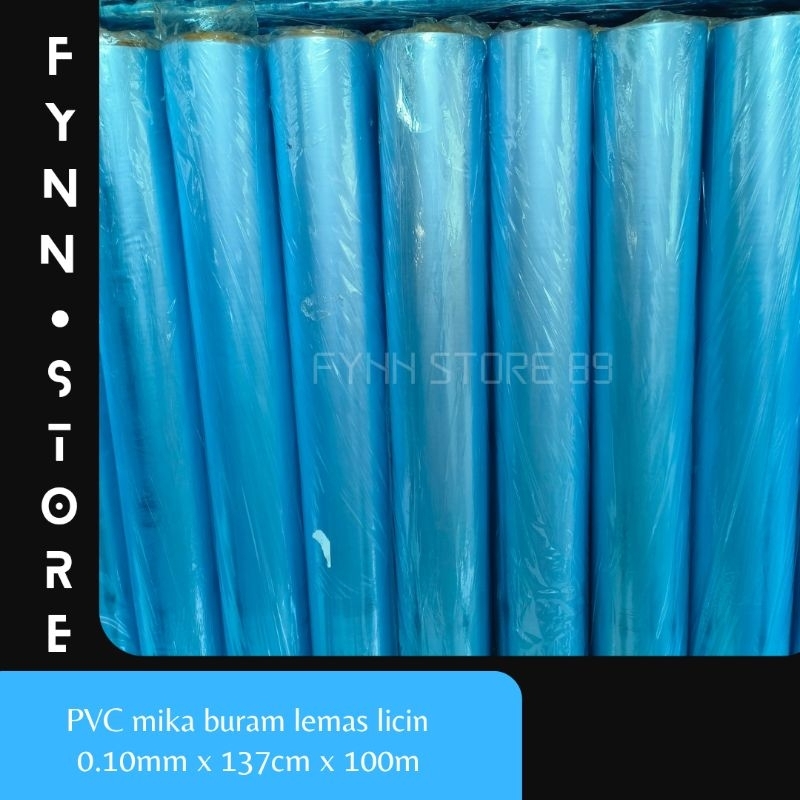 

Plastik mika lemas emboss buram licin halus 0.10 mm x 137 cm x 100 m dijual per roll