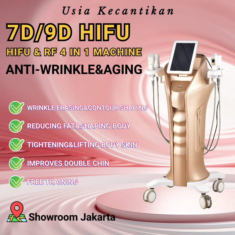 「Toko Jakarta」4 in 1 Professional Hifu Facial Neck Tightening Anti-Wrinkle Hifu Machine Hifu 7D kore