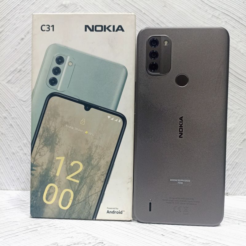 Nokia C31 4/64 GB Handphone Second Bekas Fullset