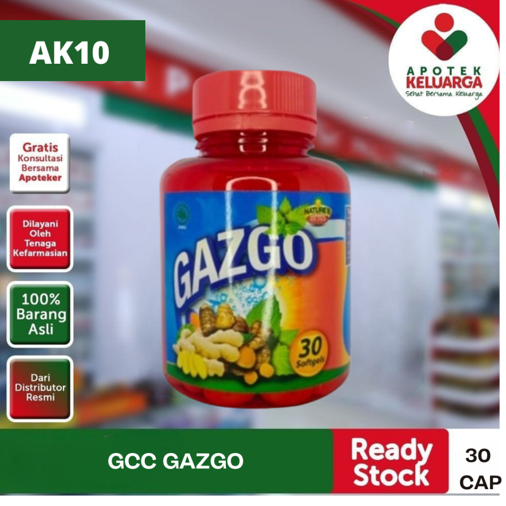 GCC GAZGO @30 CAPS # MEMBANTU MASALAH ASAM LAMBUNG, KWMBUNG, MUAL #PADANG